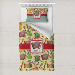 Vintage Musical Instruments Toddler Bedding w/ Name or Text