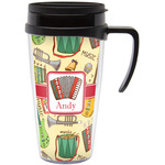 Vintage Musical Instruments Acrylic Travel Mug with Handle (Personalized)