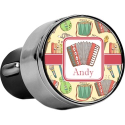 Vintage Musical Instruments USB Car Charger (Personalized)