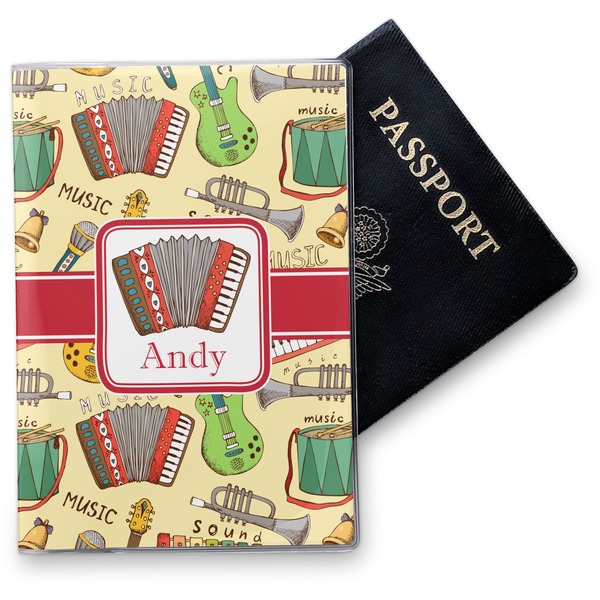 Custom Vintage Musical Instruments Vinyl Passport Holder (Personalized)