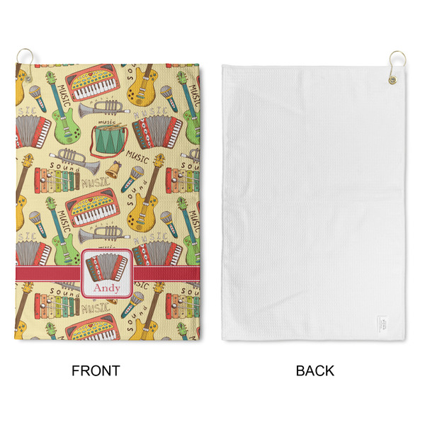 Vintage Musical Instruments Waffle Weave Golf Towel - Approval