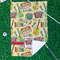 Vintage Musical Instruments Waffle Weave Golf Towel - In Context