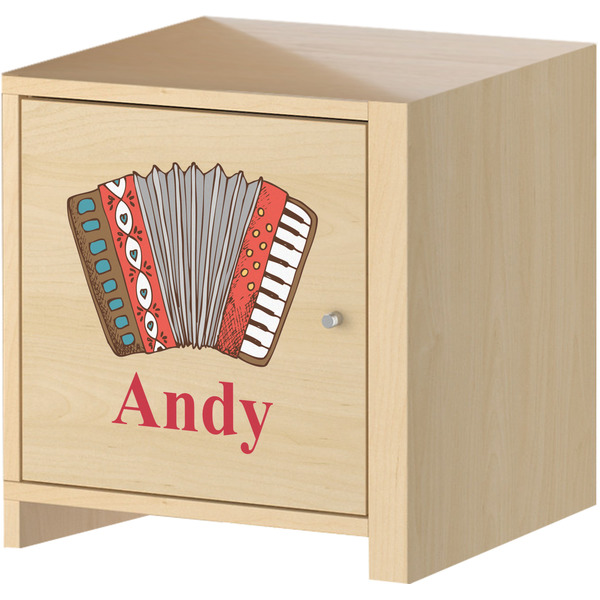 Vintage Musical Instruments Wall Graphic on Wooden Cabinet