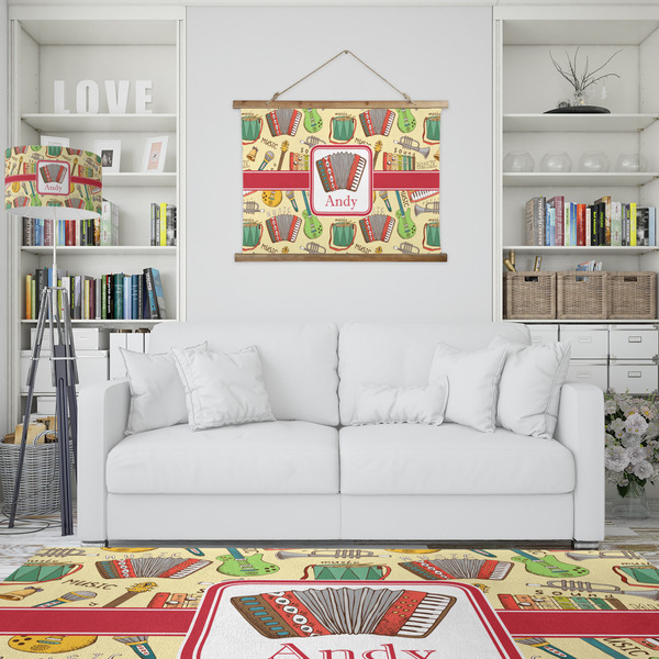 Vintage Musical Instruments Wall Hanging Tapestry - IN CONTEXT