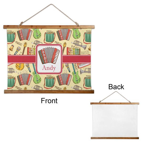 Vintage Musical Instruments Wall Hanging Tapestry - Landscape - APPROVAL