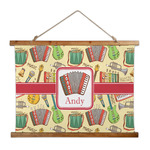 Vintage Musical Instruments Wall Hanging Tapestry - Wide (Personalized)