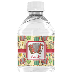 Vintage Musical Instruments Water Bottle Labels - Custom Sized (Personalized)