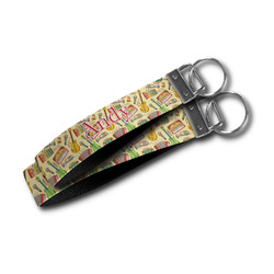 Vintage Musical Instruments Wristlet Webbing Keychain Fob (Personalized)