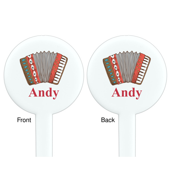 Vintage Musical Instruments White Plastic 7" Stir Stick - Double Sided - Round - Front & Back