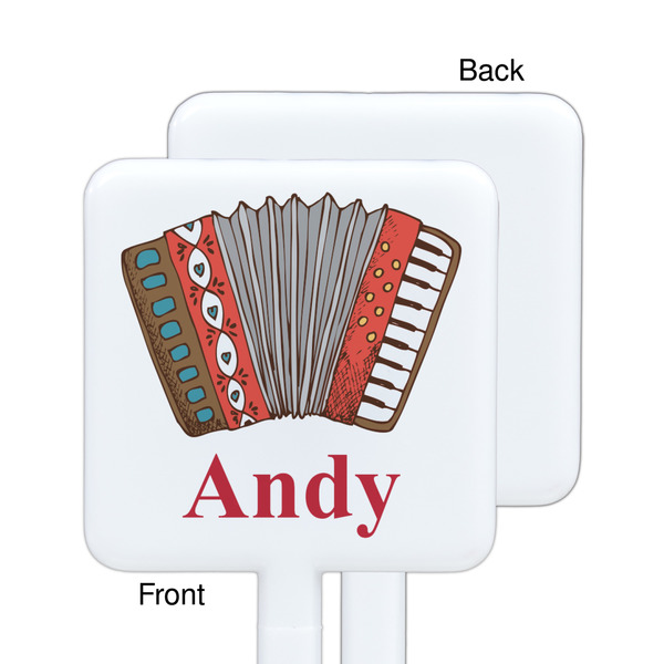 Vintage Musical Instruments White Plastic Stir Stick - Single Sided - Square - Approval