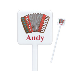 Vintage Musical Instruments Square Plastic Stir Sticks (Personalized)