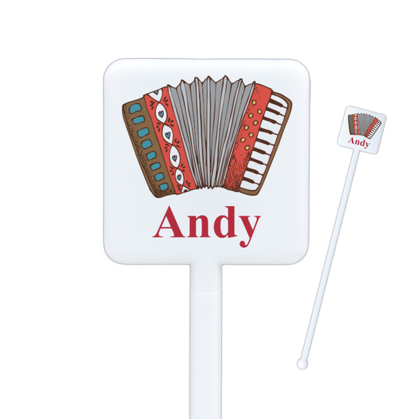 Custom Vintage Musical Instruments Square Plastic Stir Sticks (Personalized)