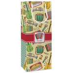Vintage Musical Instruments Wine Gift Bags - Gloss (Personalized)