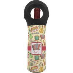 Vintage Musical Instruments Wine Tote Bag (Personalized)