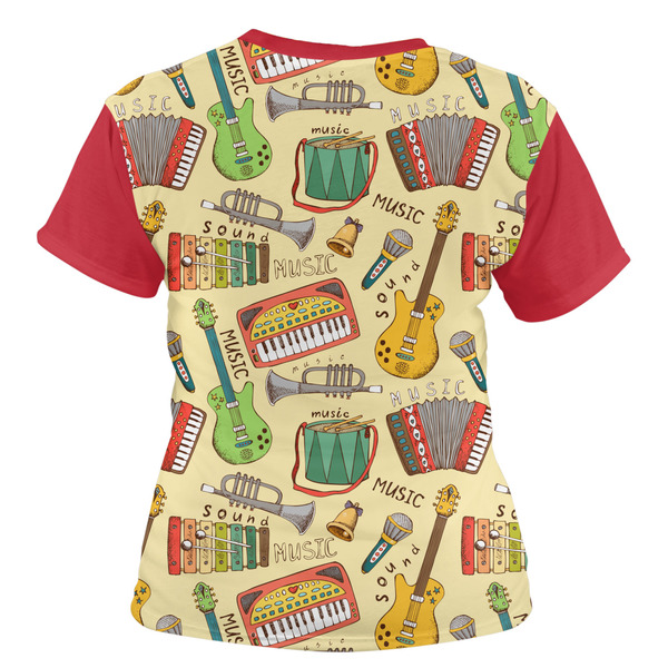 Vintage Musical Instruments Women's T-shirt Back