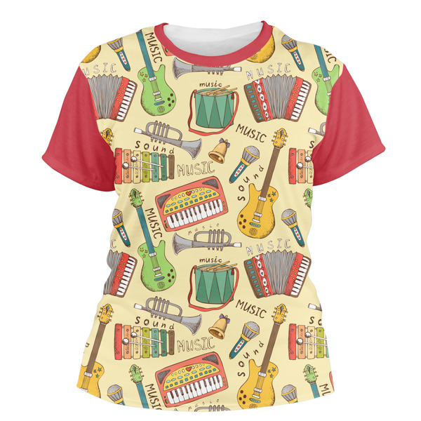 Custom Vintage Musical Instruments Women's Crew T-Shirt - 2X Large