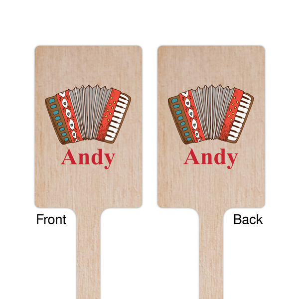 Vintage Musical Instruments Wooden 6.25" Stir Stick - Rectangular - Double Sided - Front & Back