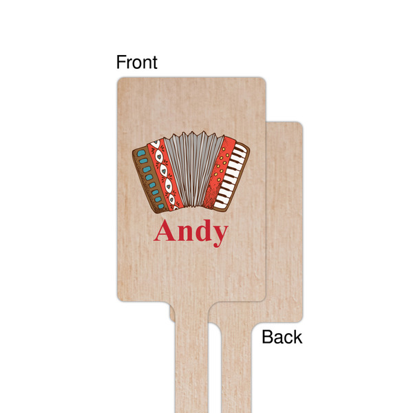 Vintage Musical Instruments Wooden 6.25" Stir Stick - Rectangular - Single - Front & Back