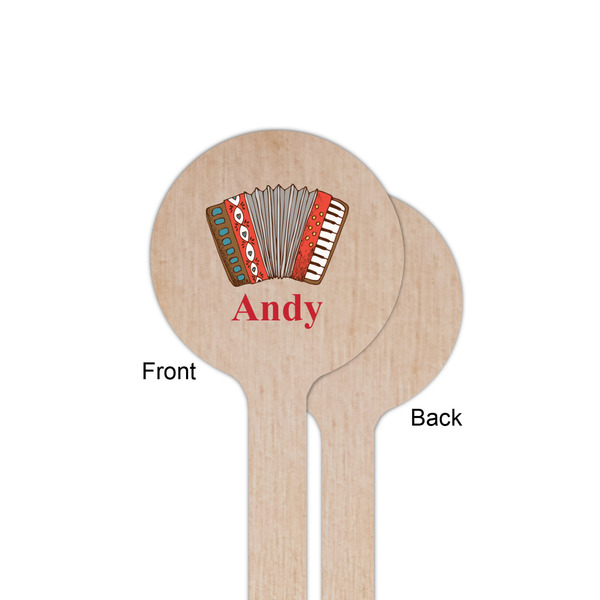 Vintage Musical Instruments Wooden 6" Stir Stick - Round - Single Sided - Front & Back