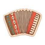 Vintage Musical Instruments Genuine Maple or Cherry Wood Sticker