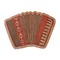Vintage Musical Instruments Wooden Sticker Medium Color - Main