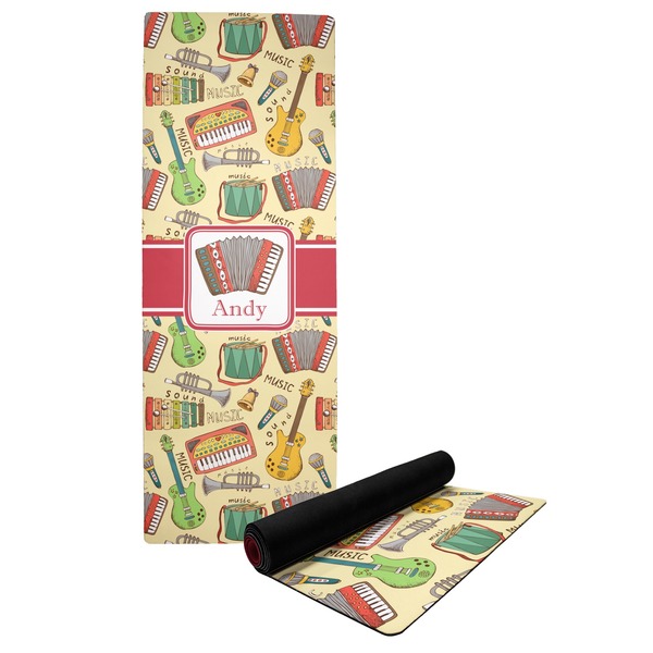 Custom Vintage Musical Instruments Yoga Mat (Personalized)