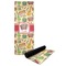 Vintage Musical Instruments Yoga Mat with Black Rubber Back Full Print View