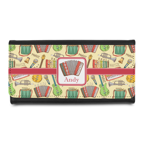 Custom Vintage Musical Instruments Leatherette Ladies Wallet (Personalized)