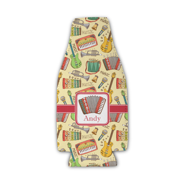 Custom Vintage Musical Instruments Zipper Bottle Cooler (Personalized)