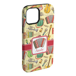 Vintage Musical Instruments iPhone Case - Rubber Lined - iPhone 15 Plus (Personalized)