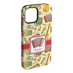 Vintage Musical Instruments iPhone Case - Rubber Lined (Personalized)