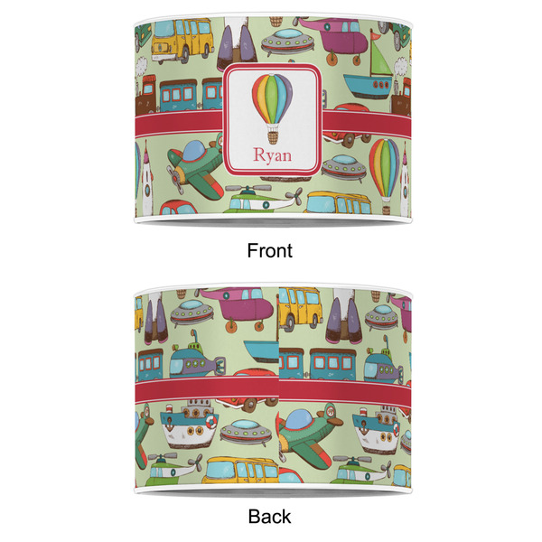 Vintage Transportation 12" Drum Lampshade - APPROVAL (Poly Film)