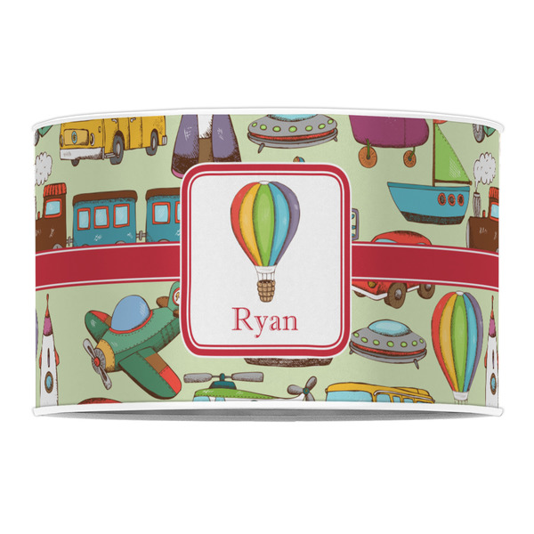 Vintage Transportation 12" Drum Lampshade - FRONT (Poly Film)