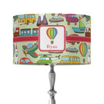 Vintage Transportation 12" Drum Lamp Shade - Fabric (Personalized)