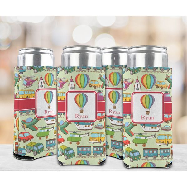 Vintage Transportation 12oz Tall Can Sleeve - Set of 4 - LIFESTYLE