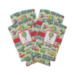 Vintage Transportation Can Cooler (tall 12 oz) - Set of 4 (Personalized)