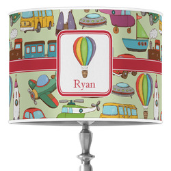 Vintage Transportation 16" Drum Lamp Shade - Poly-film (Personalized)