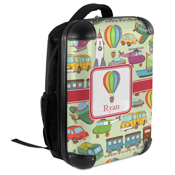 Vintage Transportation 18" Hard Shell Backpacks - ANGLED VIEW