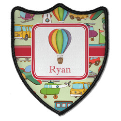 Vintage Transportation Iron On Shield Patch B w/ Name or Text