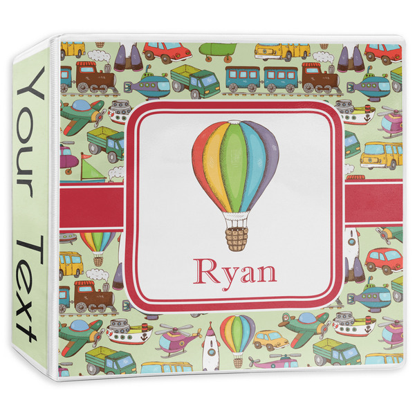 Custom Vintage Transportation 3-Ring Binder - 3 inch (Personalized)