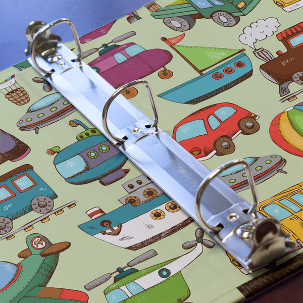 Vintage Transportation 3 Ring Binders - Full Wrap - 1" - DETAIL
