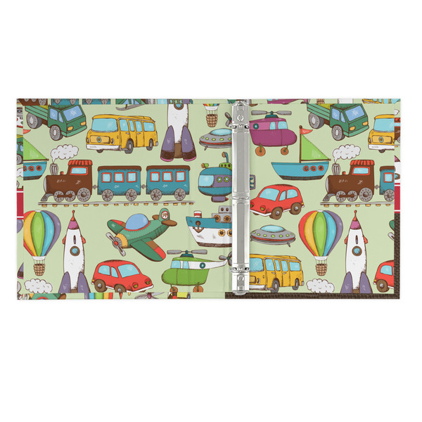 Vintage Transportation 3 Ring Binders - Full Wrap - 1" - OPEN INSIDE