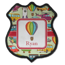 Vintage Transportation Iron On Shield Patch C w/ Name or Text