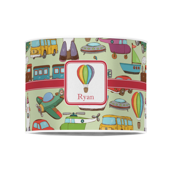 Vintage Transportation 8" Drum Lampshade - FRONT (Poly Film)