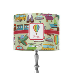 Vintage Transportation 8" Drum Lamp Shade - Fabric (Personalized)