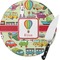Vintage Transportation Round Glass Cutting Board - Small (Personalized)