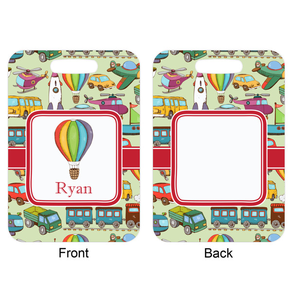 Vintage Transportation Aluminum Luggage Tag (Front + Back)