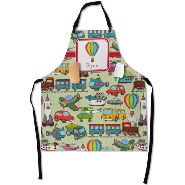 Custom Vintage Transportation Apron With Pockets w/ Name or Text