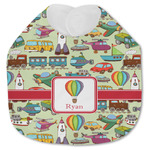 Vintage Transportation Jersey Knit Baby Bib w/ Name or Text