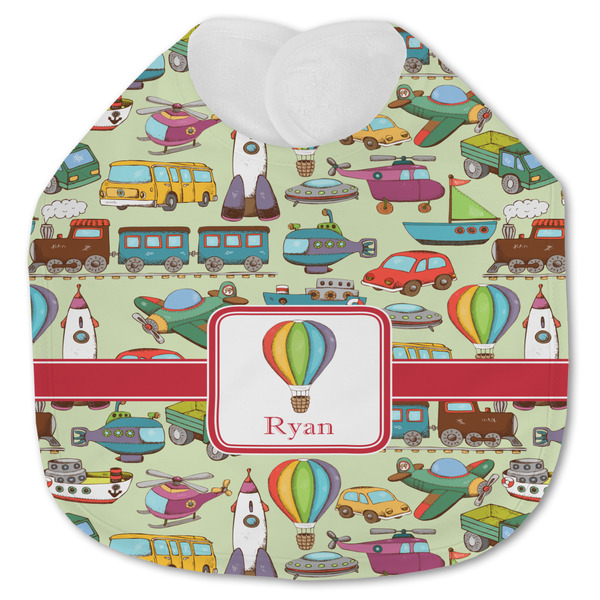 Vintage Transportation Baby Bib - AFT closed